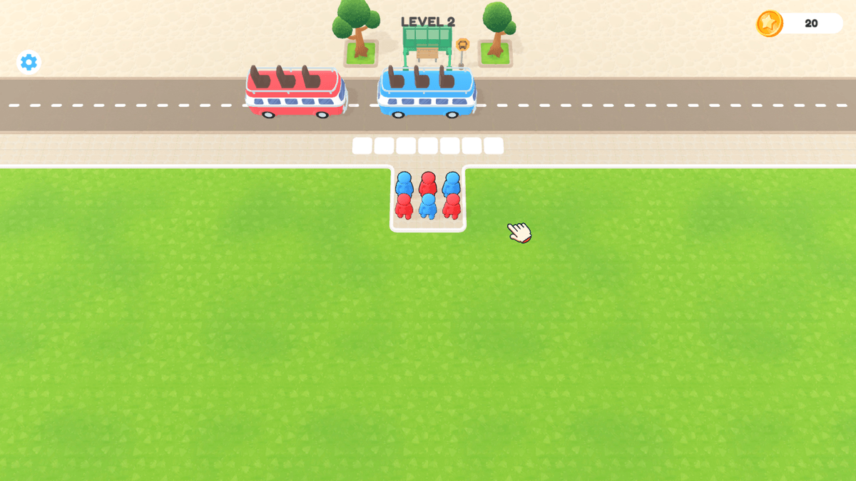 Bus Stop Shuffle - Bus Stop Shuffle gameplay â strategic puzzle challenge to fit all people into the bus.