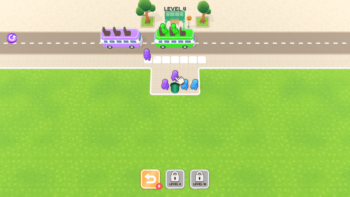 Bus Stop Shuffle - Bus Stop Shuffle puzzle â players must think ahead to fit all passengers on the bus.