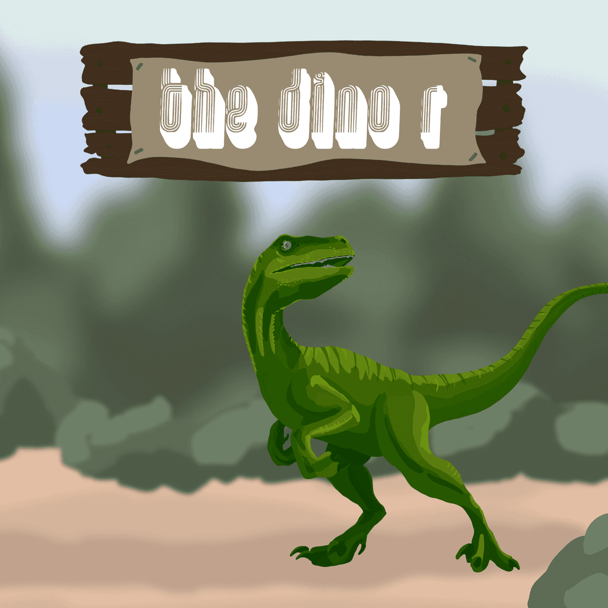 The Dino R game - Embark on a prehistoric adventure with a dinosaur.