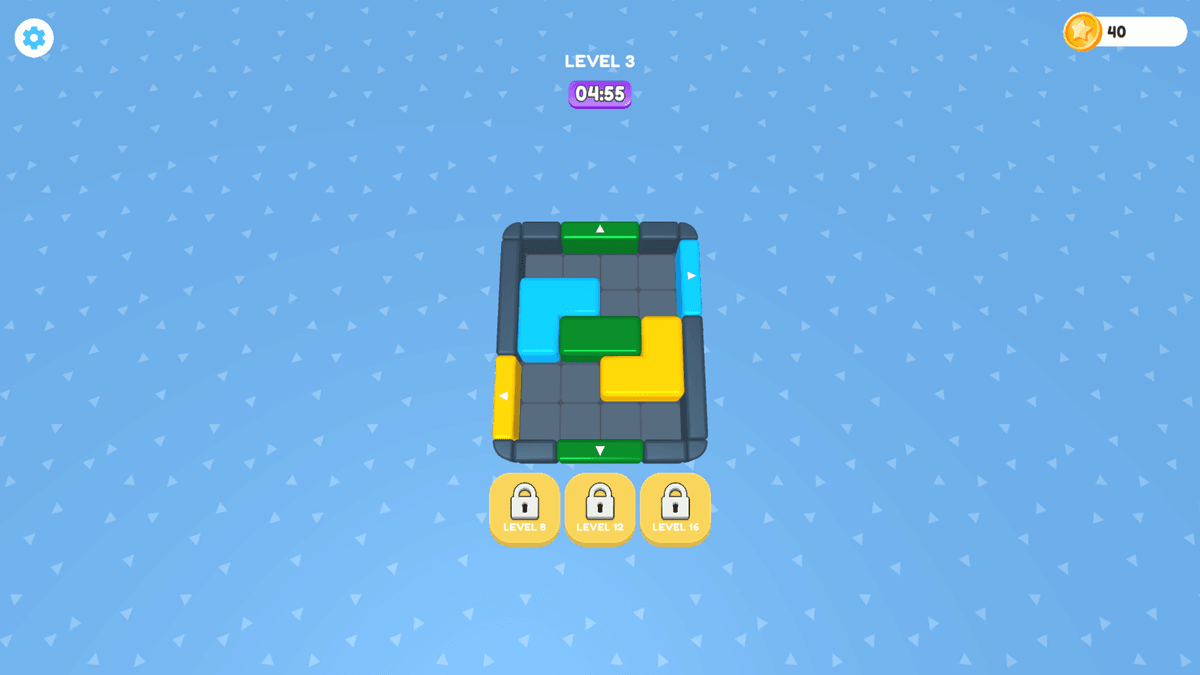 Block Cascade - First level easy kids game