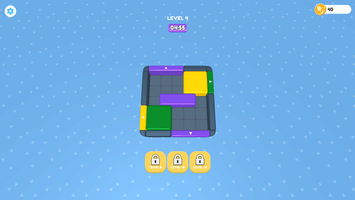 Block Cascade - hardcore level game