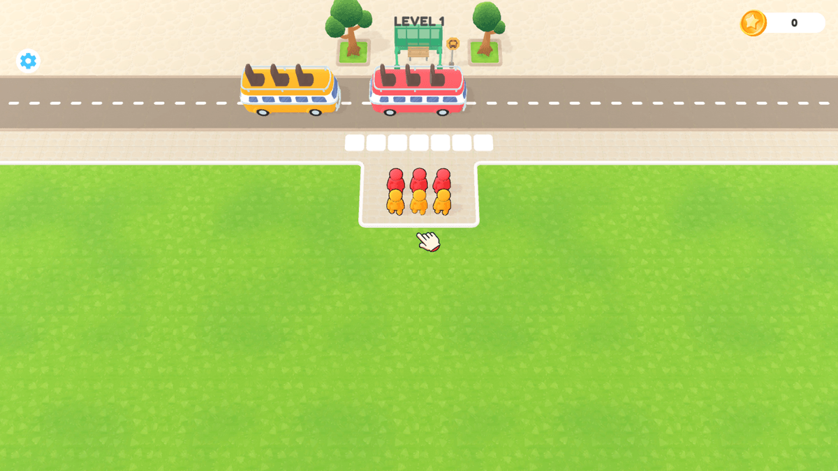 Bus Stop Shuffle - Puzzle game Bus Stop Shuffle â arranging passengers to fit perfectly into the bus at a busy stop.