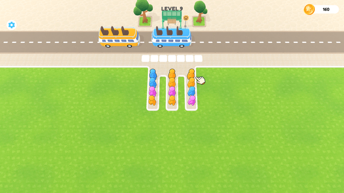Bus Stop Shuffle - Bus Stop Shuffle puzzle game screenshot â fit every passenger into the available bus seats.