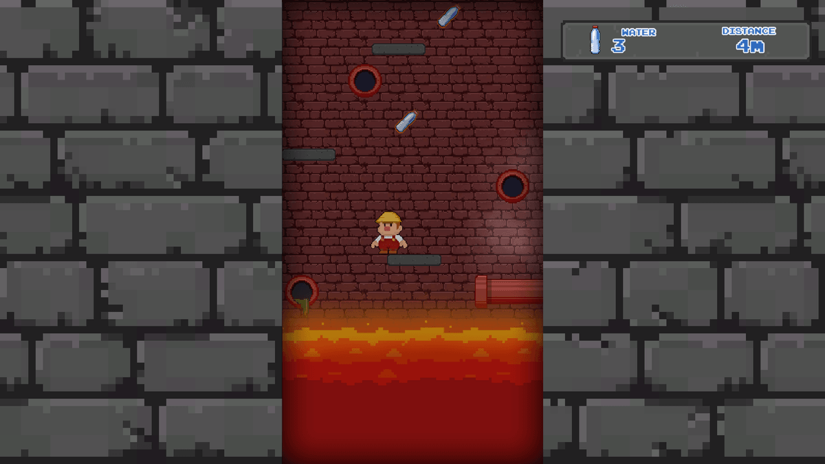 Jumping Boy - jumping form comming lava