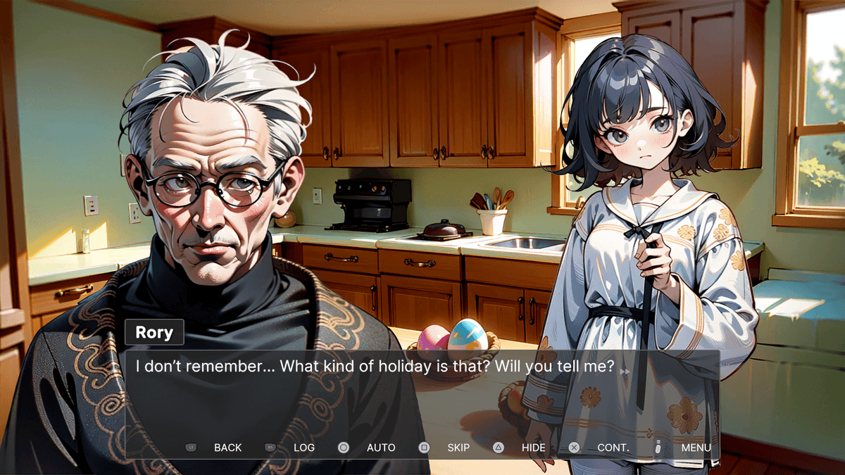 Past Easter - A close-up of the same colonnade, showing thick columns with decorative capitals and steps leading to a dark, recessed doorway.