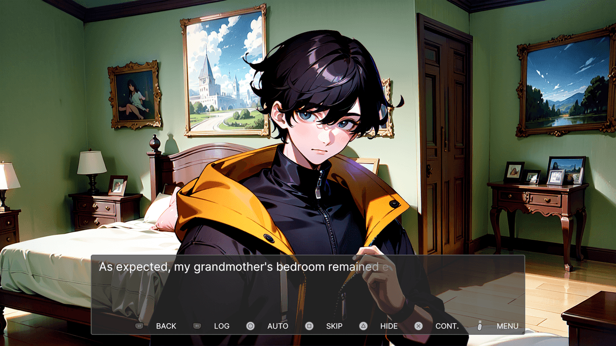 Secret: Ethan reflects alone in his late grandmother’s bedroom filled with family photos in Secret.